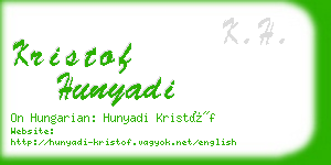 kristof hunyadi business card